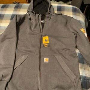 Carhartt Gray Full-Zip Hoodie